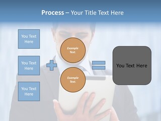 Background Blue Article PowerPoint Template
