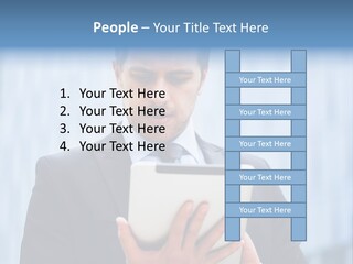 Background Blue Article PowerPoint Template
