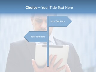 Background Blue Article PowerPoint Template