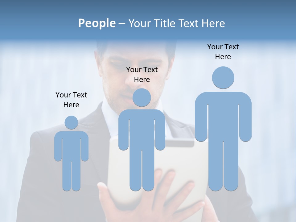 Background Blue Article PowerPoint Template