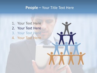 Background Blue Article PowerPoint Template