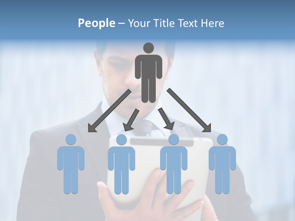 Background Blue Article PowerPoint Template