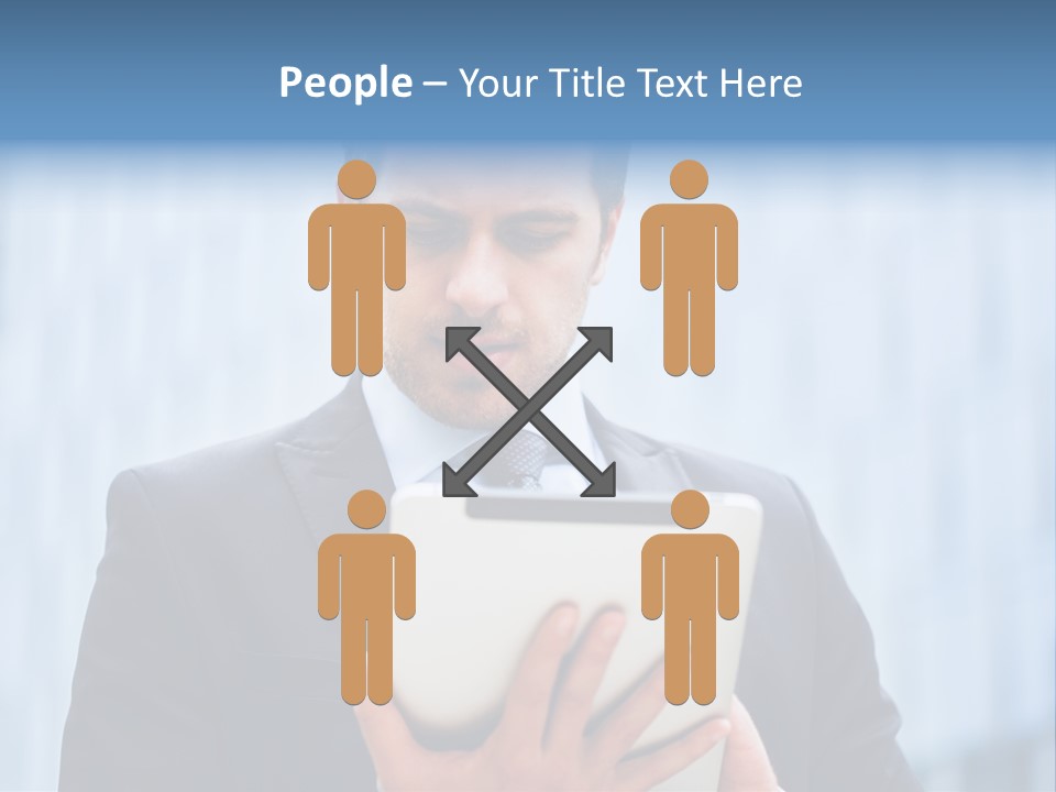 Background Blue Article PowerPoint Template