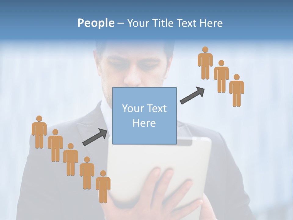 Background Blue Article PowerPoint Template