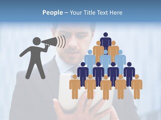 Background Blue Article PowerPoint Template