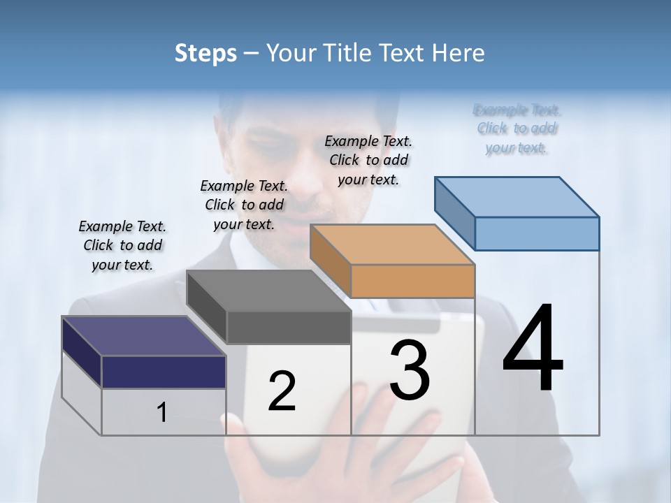 Background Blue Article PowerPoint Template