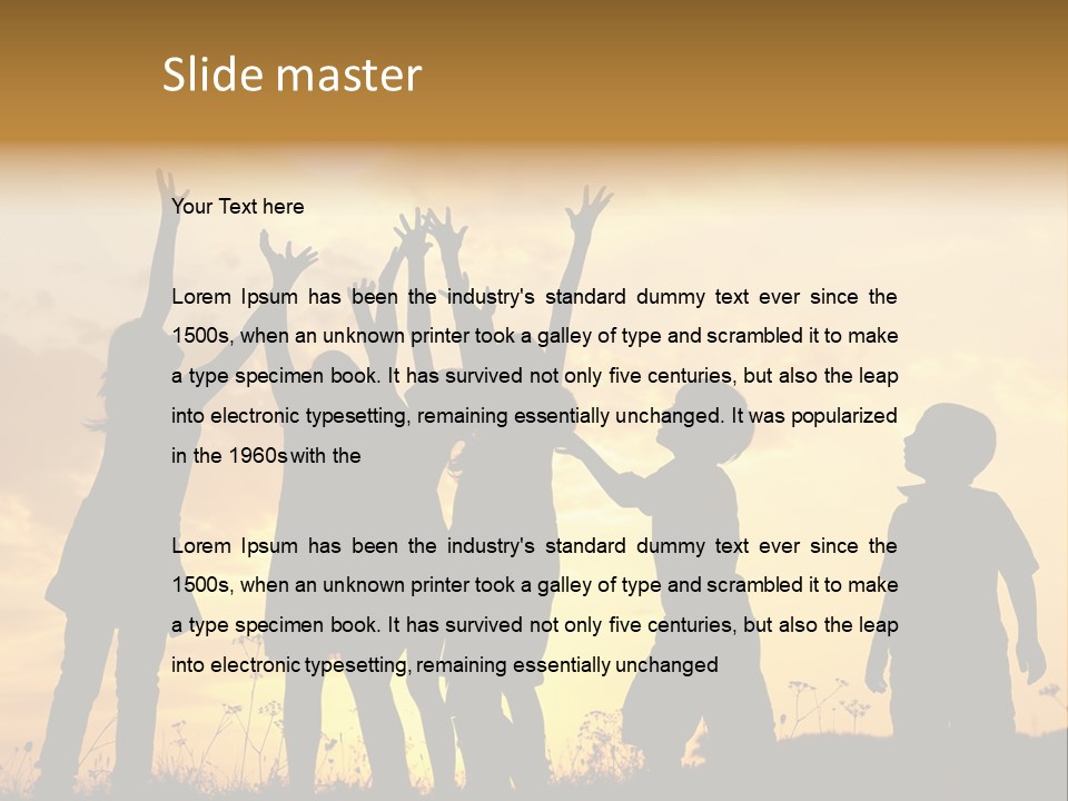 Boy Grass Catch PowerPoint Template