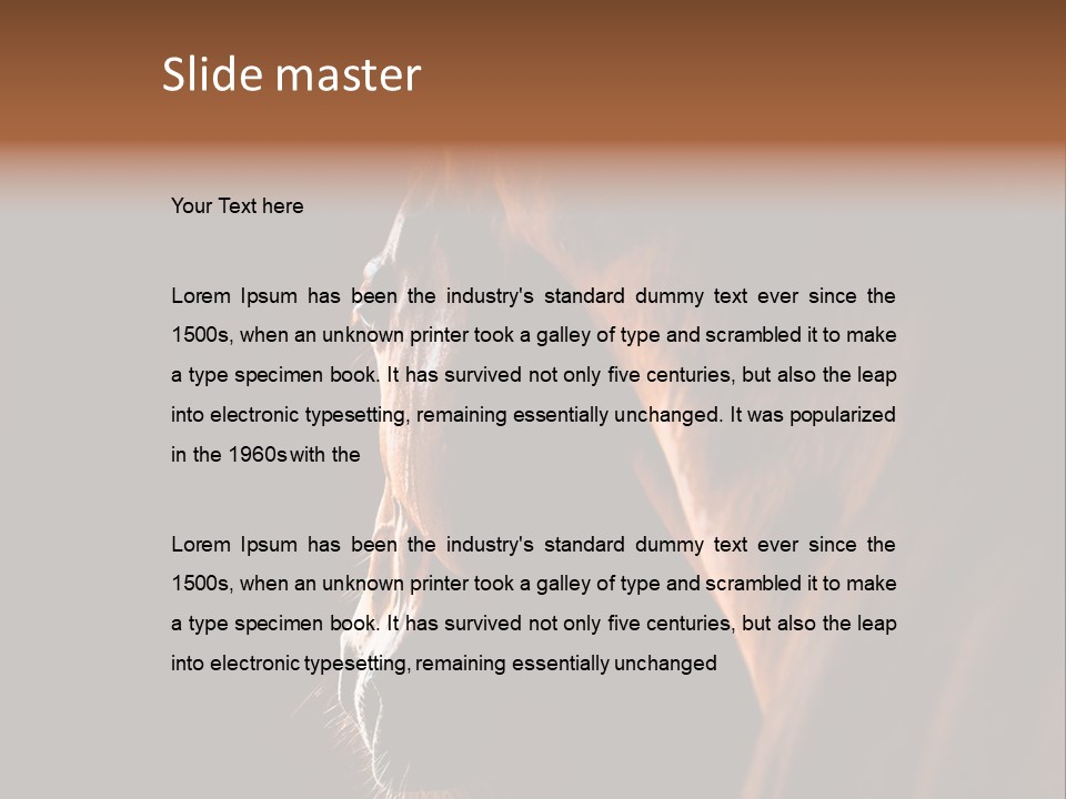 Horse Livestock Stable PowerPoint Template
