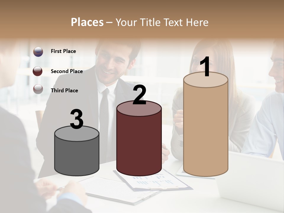 Positive Handsome Female PowerPoint Template