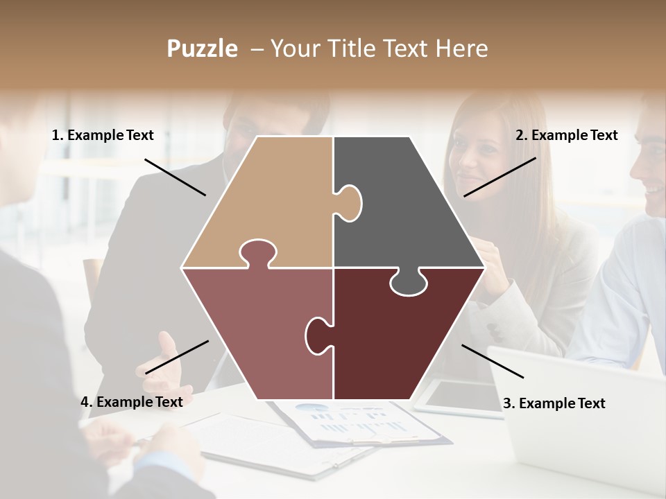 Positive Handsome Female PowerPoint Template