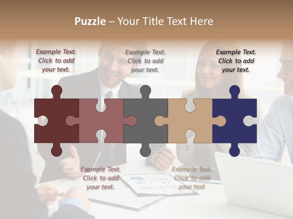 Positive Handsome Female PowerPoint Template