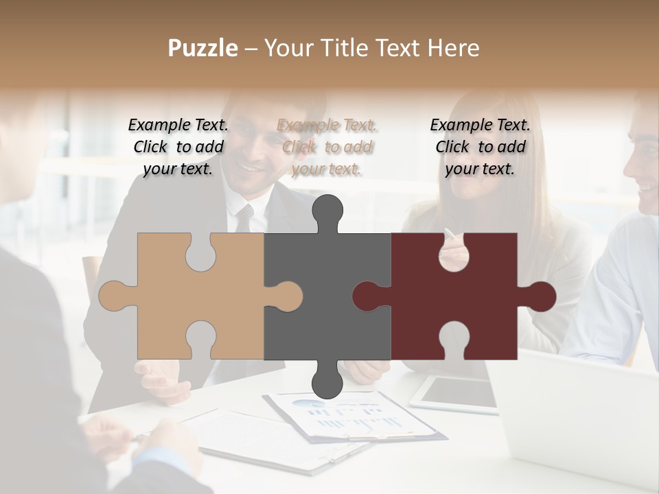 Positive Handsome Female PowerPoint Template