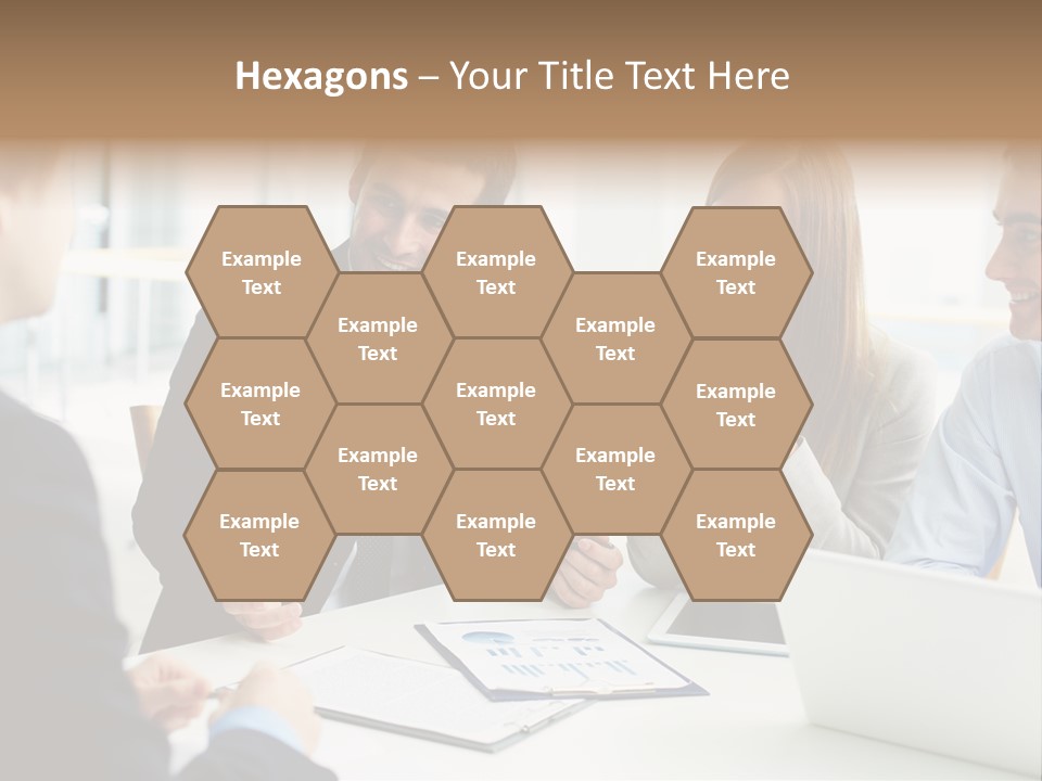 Positive Handsome Female PowerPoint Template