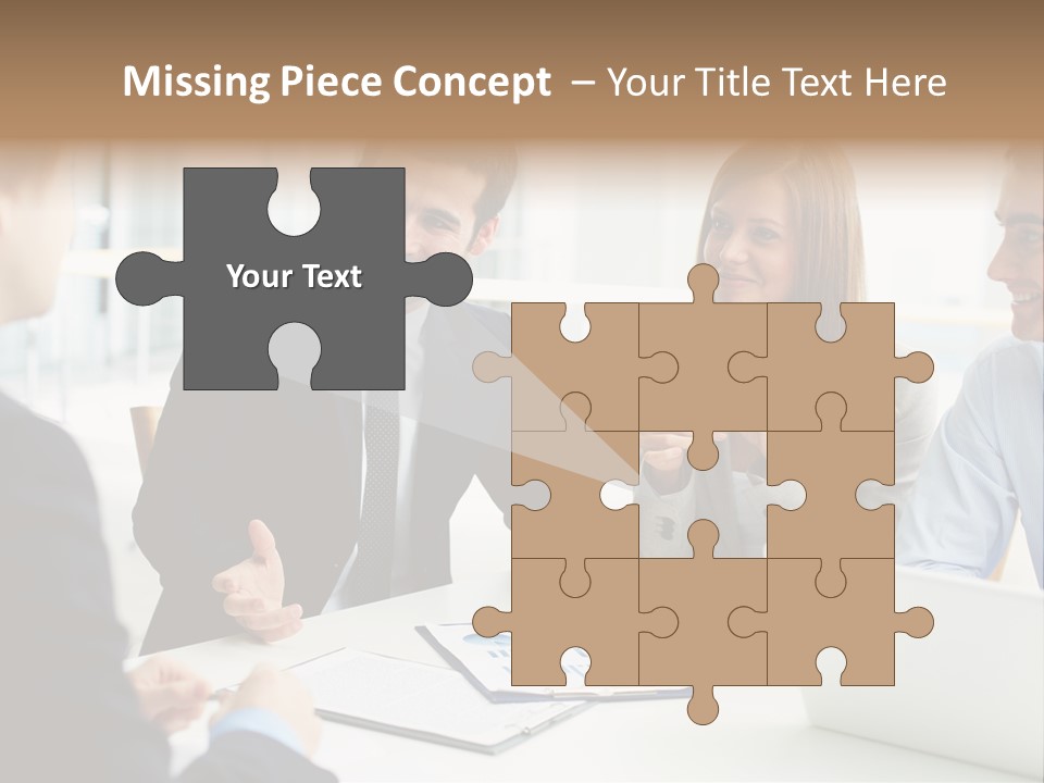 Positive Handsome Female PowerPoint Template