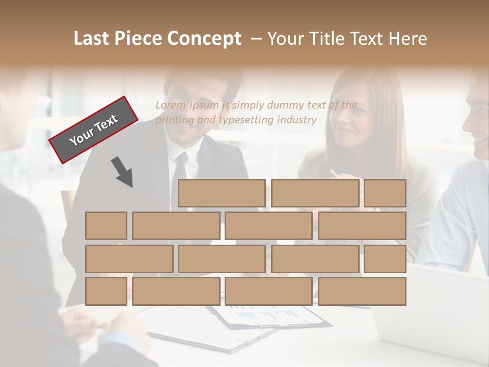 Positive Handsome Female PowerPoint Template