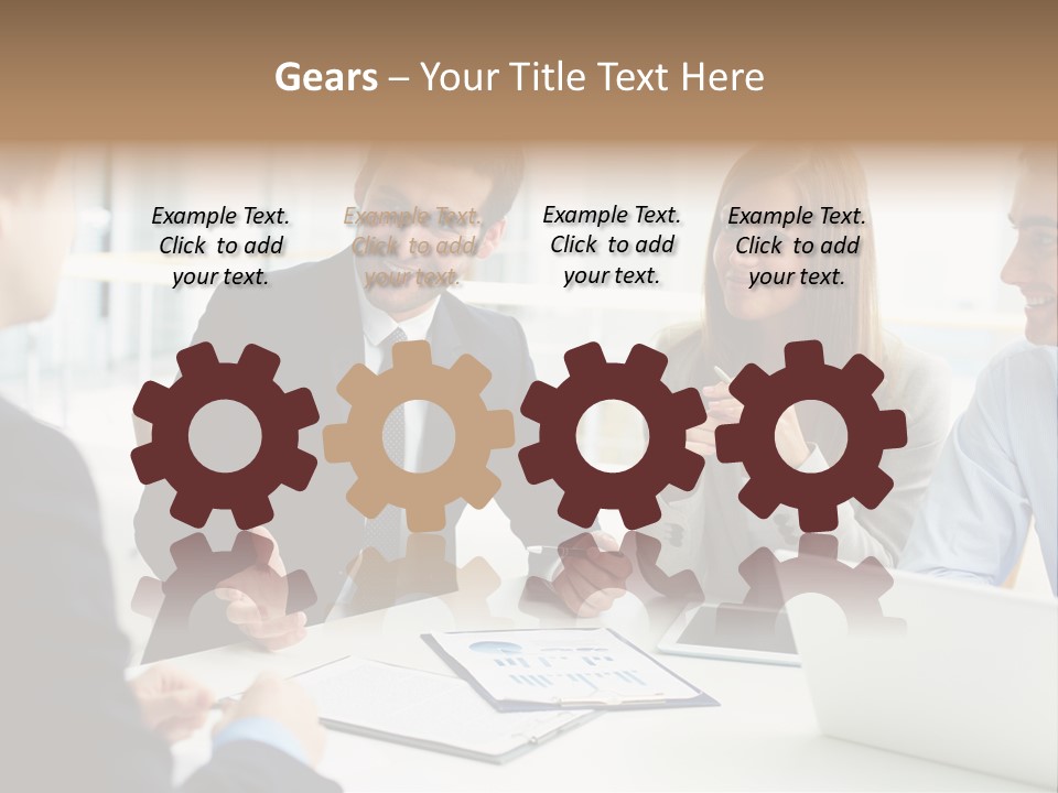 Positive Handsome Female PowerPoint Template