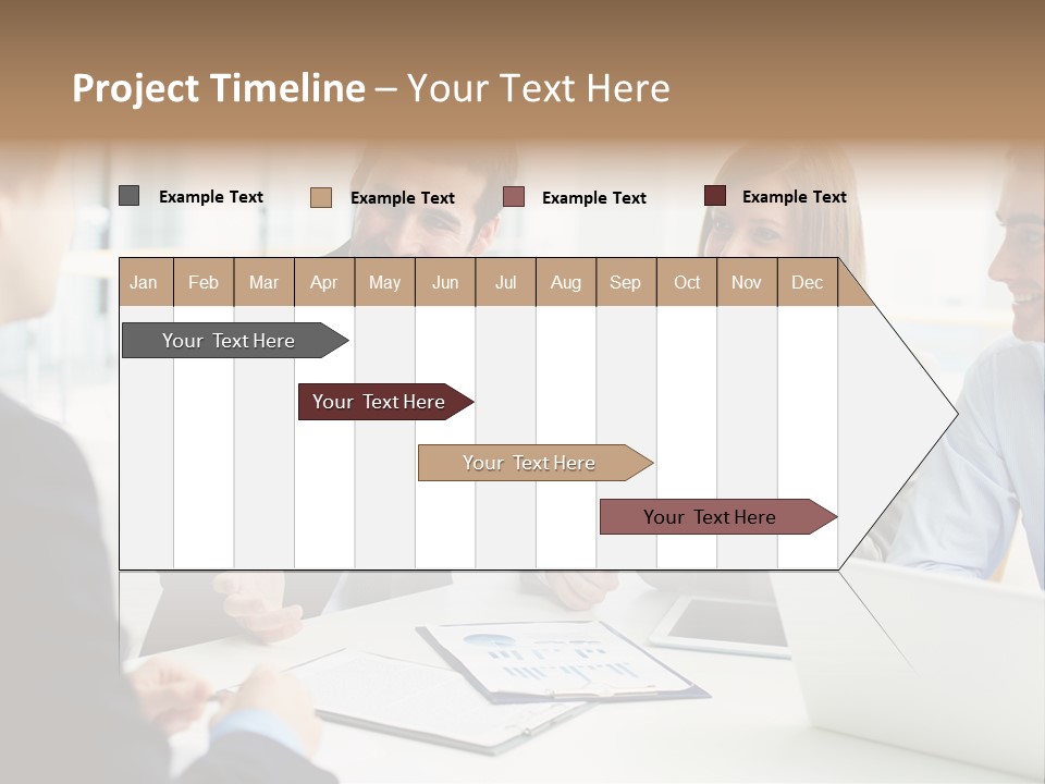 Positive Handsome Female PowerPoint Template