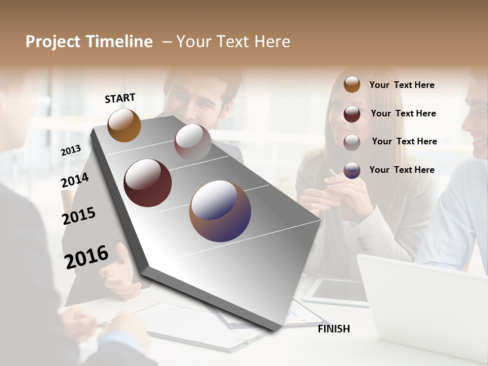 Positive Handsome Female PowerPoint Template