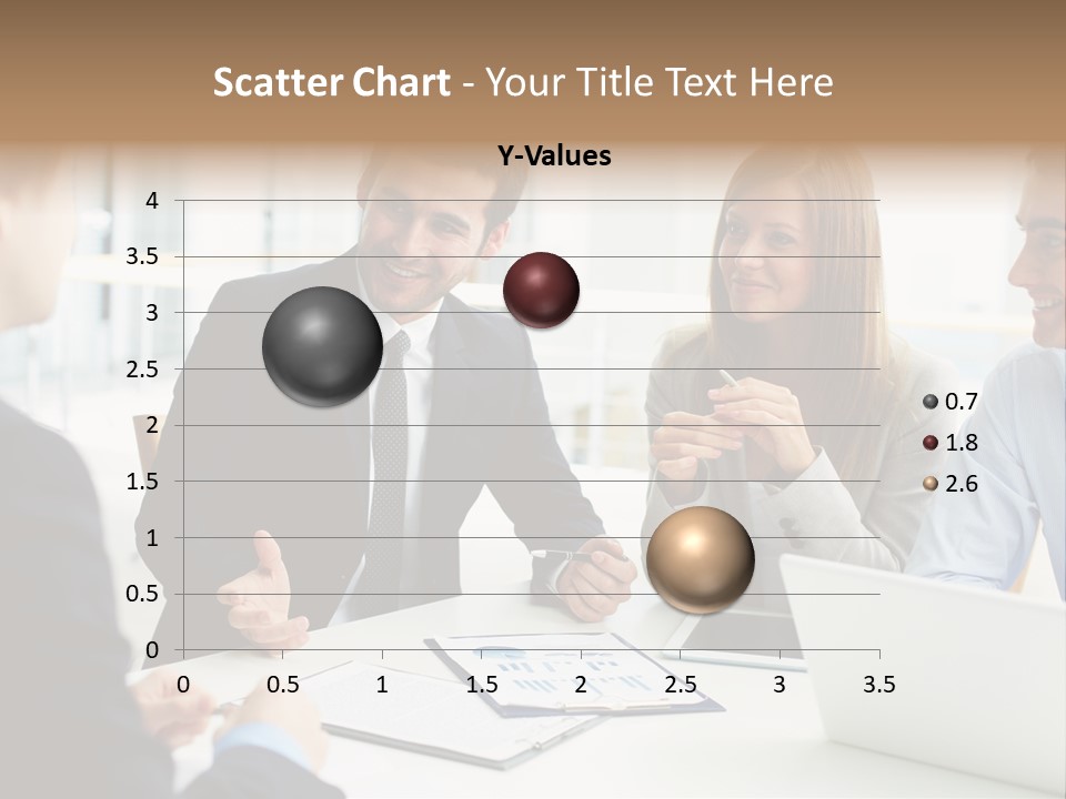 Positive Handsome Female PowerPoint Template
