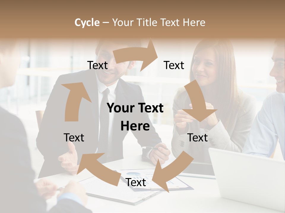 Positive Handsome Female PowerPoint Template