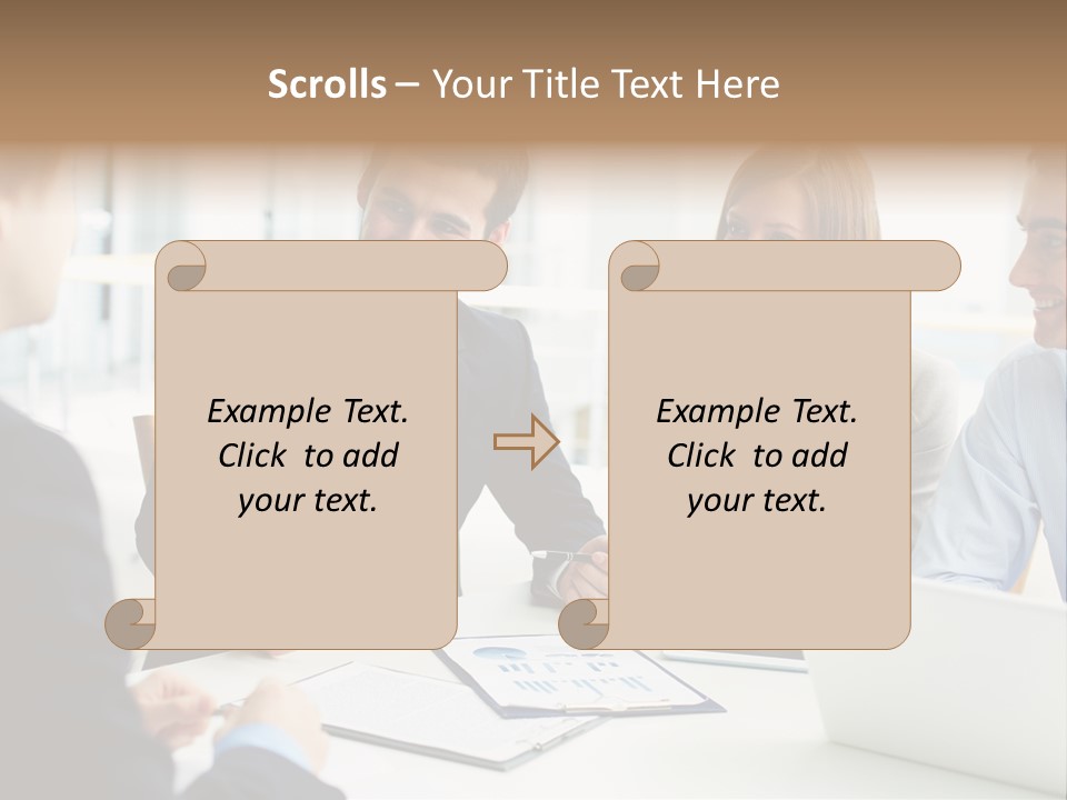 Positive Handsome Female PowerPoint Template
