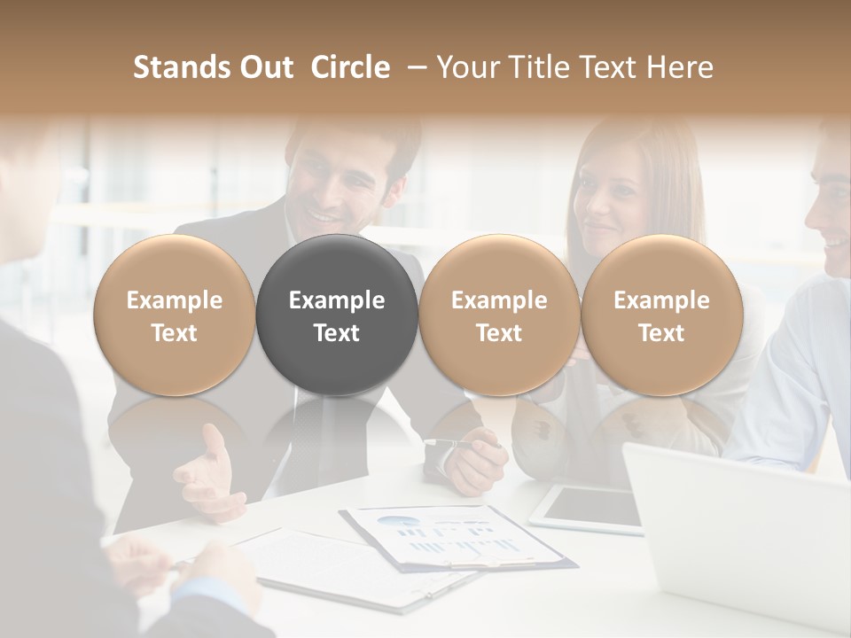 Positive Handsome Female PowerPoint Template