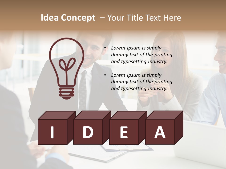 Positive Handsome Female PowerPoint Template