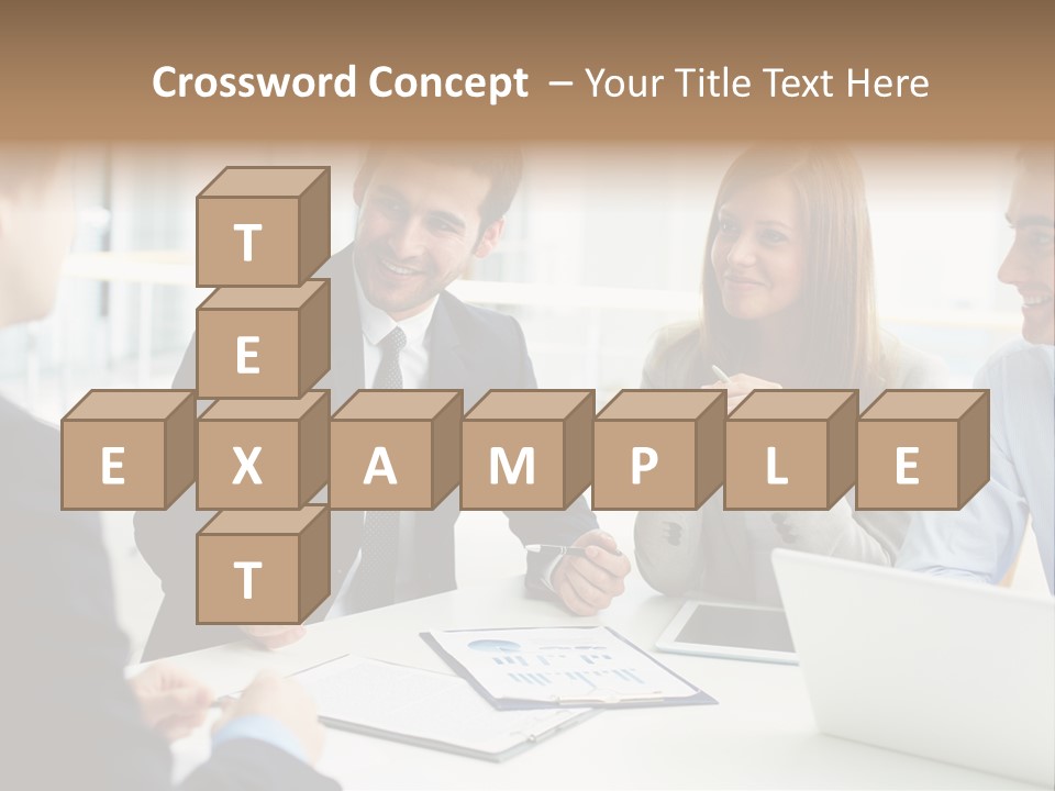 Positive Handsome Female PowerPoint Template