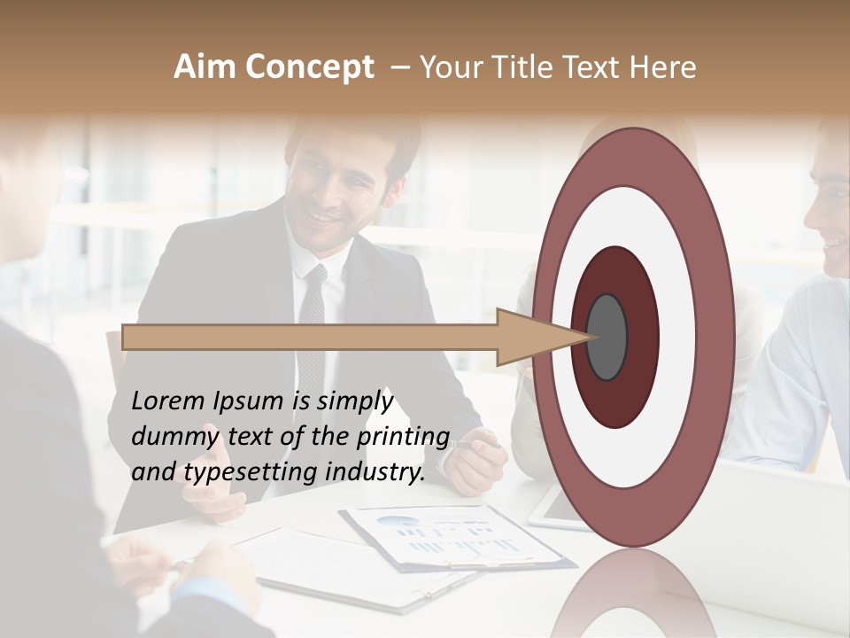 Positive Handsome Female PowerPoint Template