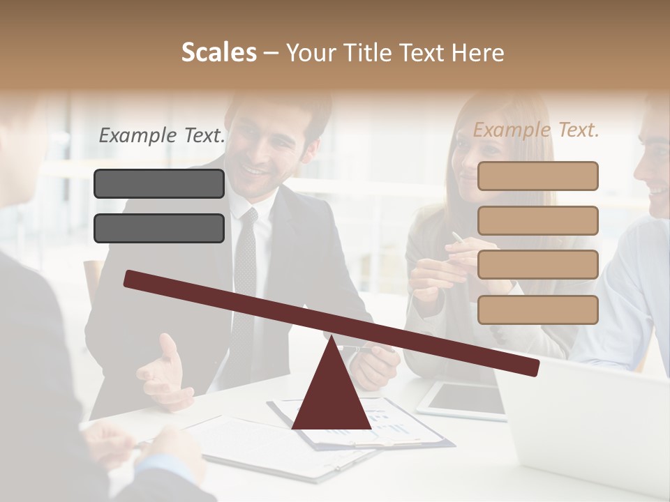 Positive Handsome Female PowerPoint Template