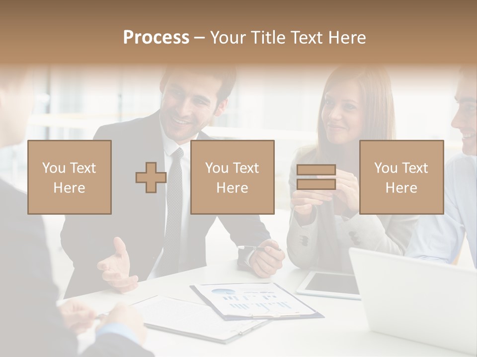 Positive Handsome Female PowerPoint Template