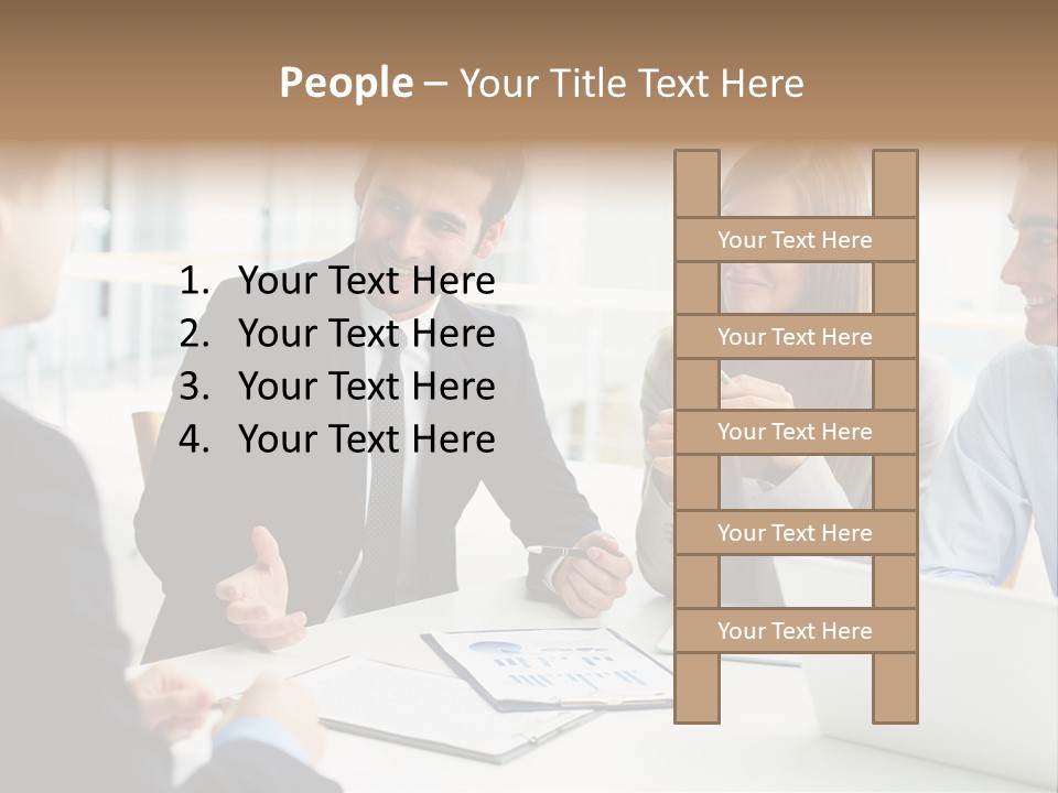 Positive Handsome Female PowerPoint Template