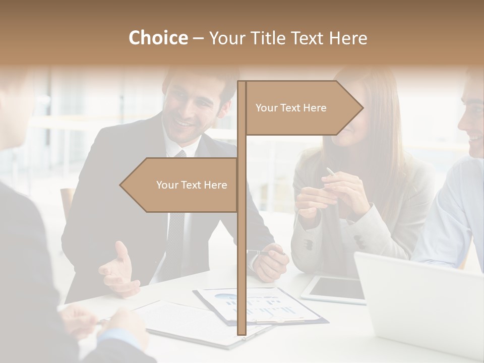 Positive Handsome Female PowerPoint Template