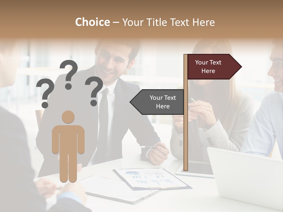 Positive Handsome Female PowerPoint Template