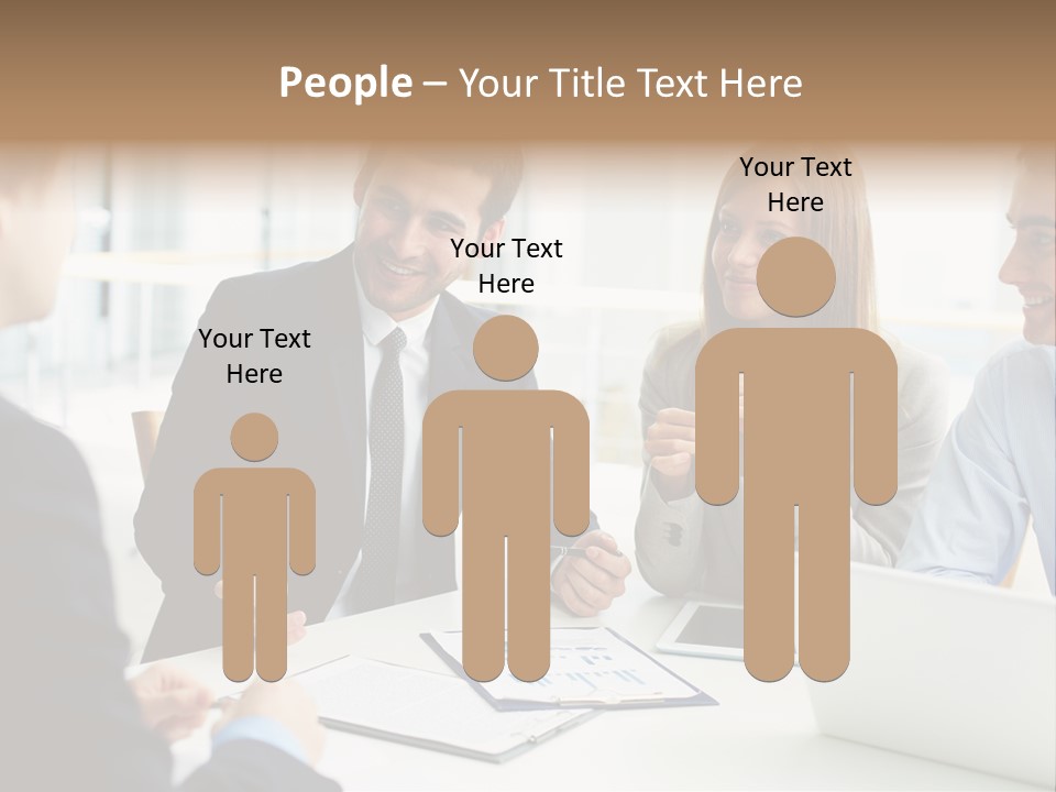 Positive Handsome Female PowerPoint Template