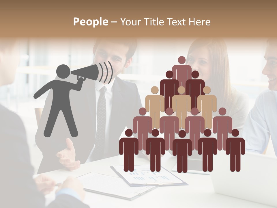 Positive Handsome Female PowerPoint Template