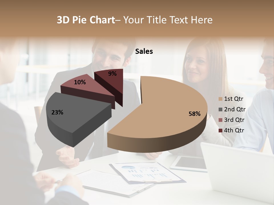 Positive Handsome Female PowerPoint Template