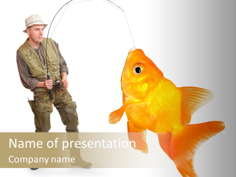 Leisure Gold Fish Hunting PowerPoint Template