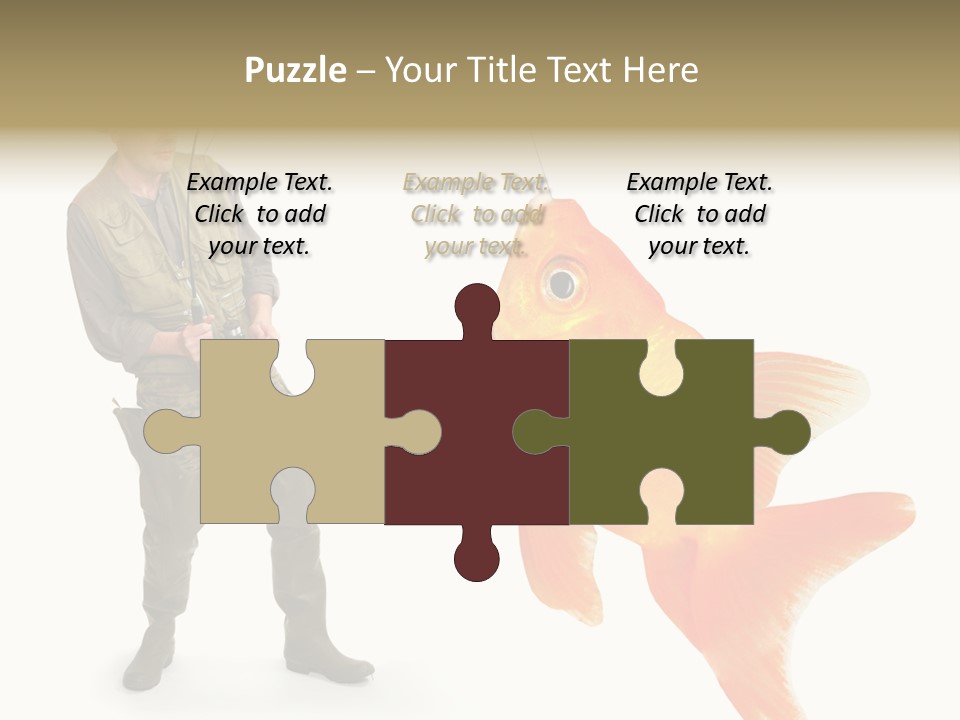 Leisure Gold Fish Hunting PowerPoint Template