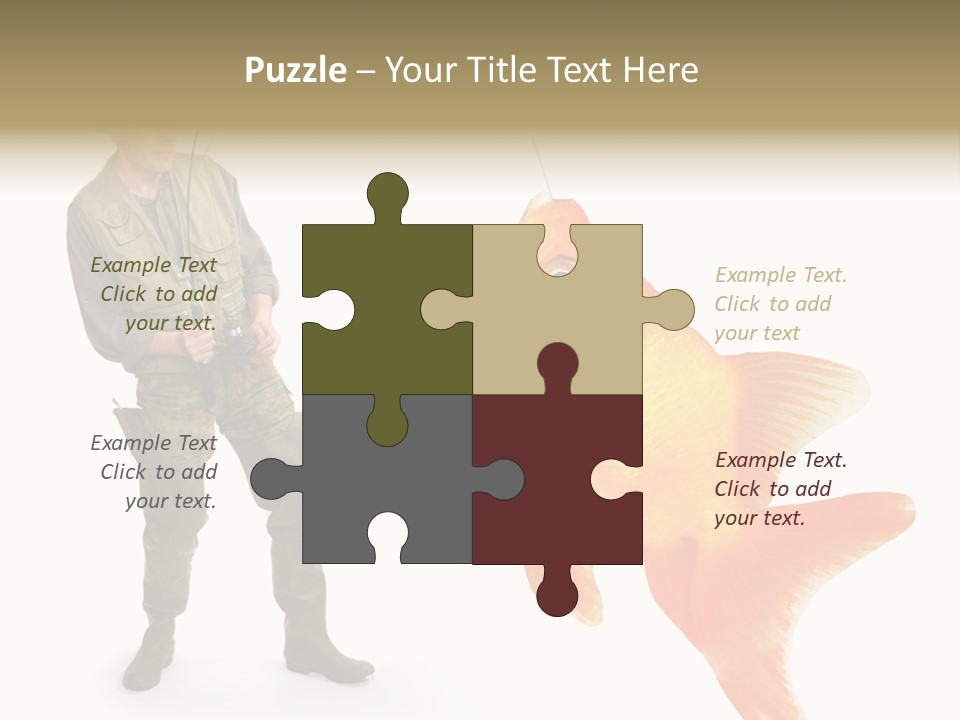 Leisure Gold Fish Hunting PowerPoint Template