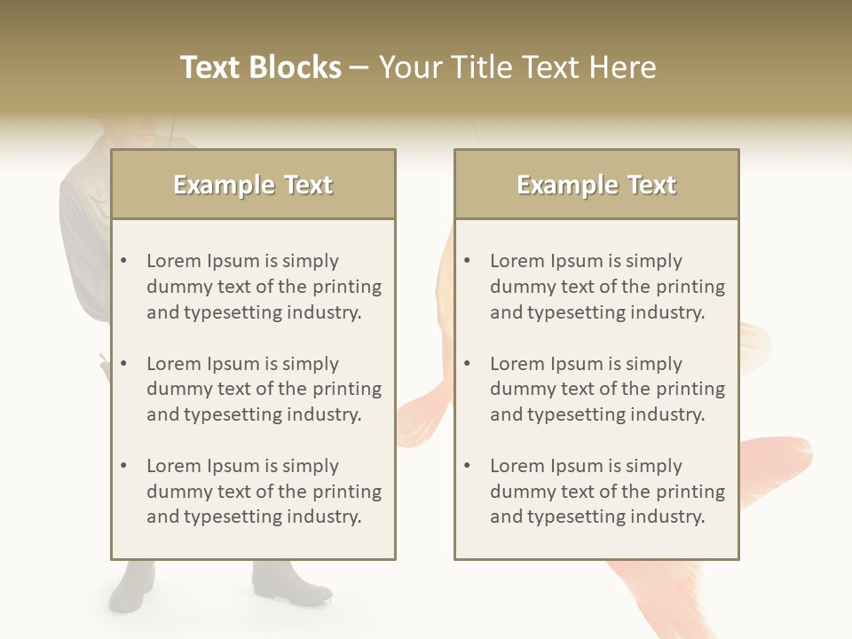 Leisure Gold Fish Hunting PowerPoint Template