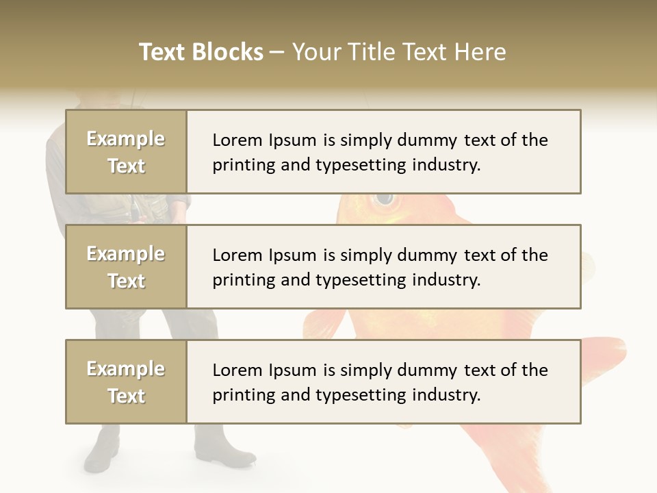 Leisure Gold Fish Hunting PowerPoint Template