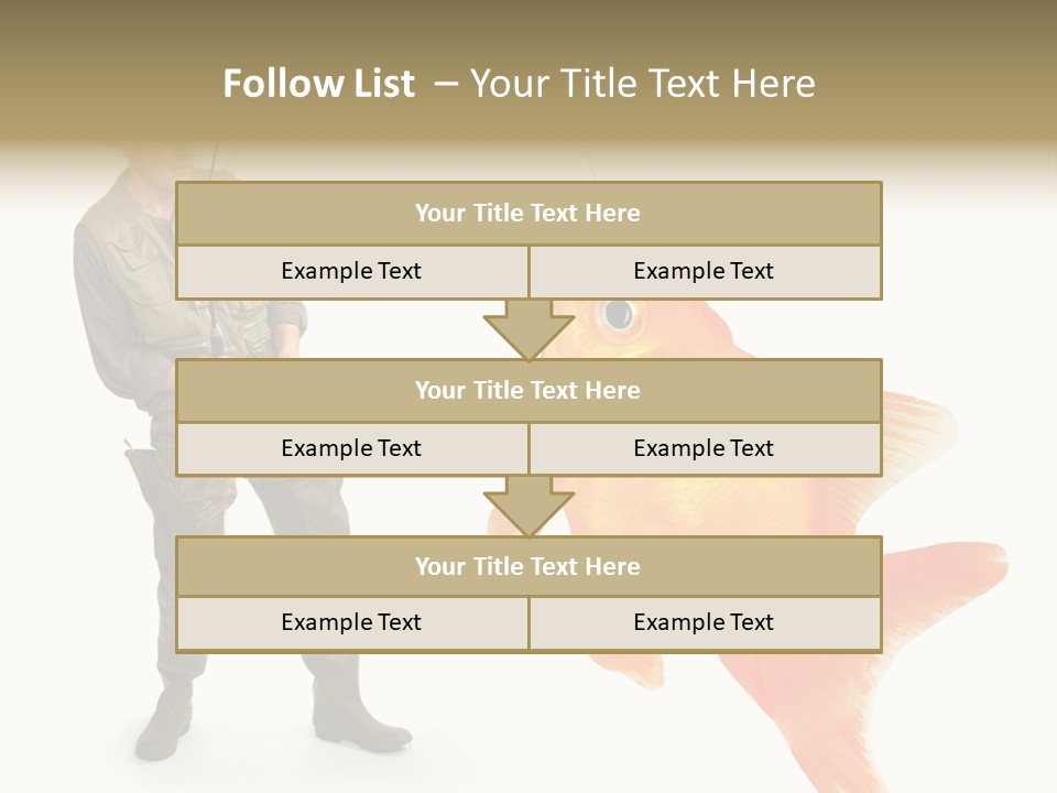 Leisure Gold Fish Hunting PowerPoint Template
