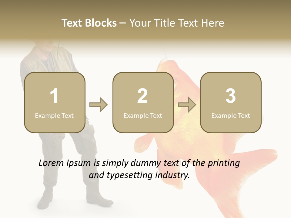 Leisure Gold Fish Hunting PowerPoint Template