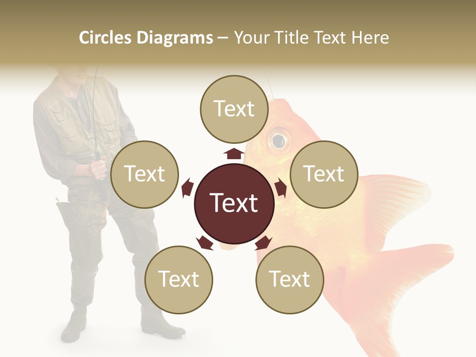 Leisure Gold Fish Hunting PowerPoint Template