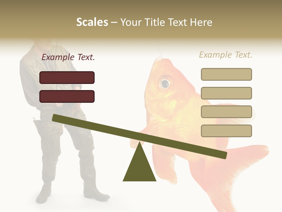 Leisure Gold Fish Hunting PowerPoint Template