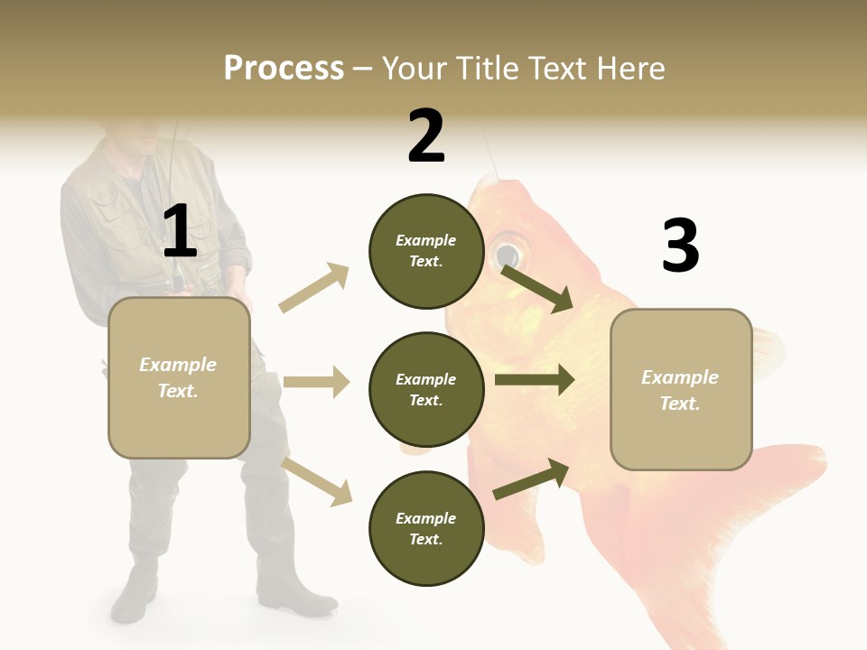 Leisure Gold Fish Hunting PowerPoint Template