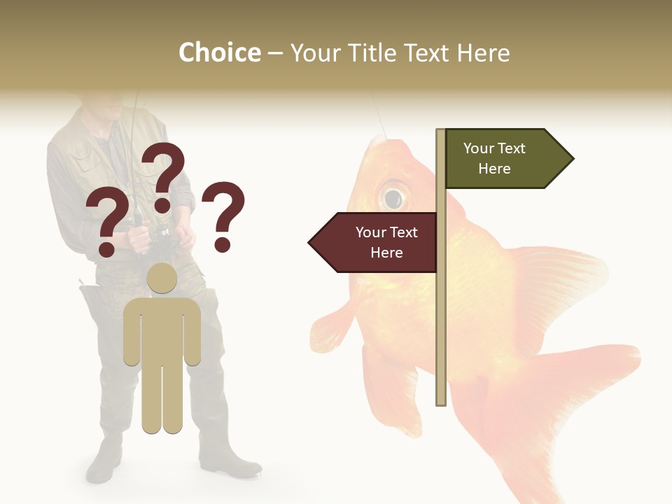 Leisure Gold Fish Hunting PowerPoint Template