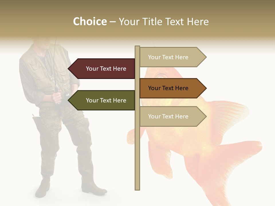 Leisure Gold Fish Hunting PowerPoint Template