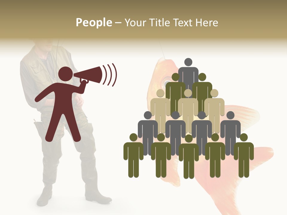 Leisure Gold Fish Hunting PowerPoint Template